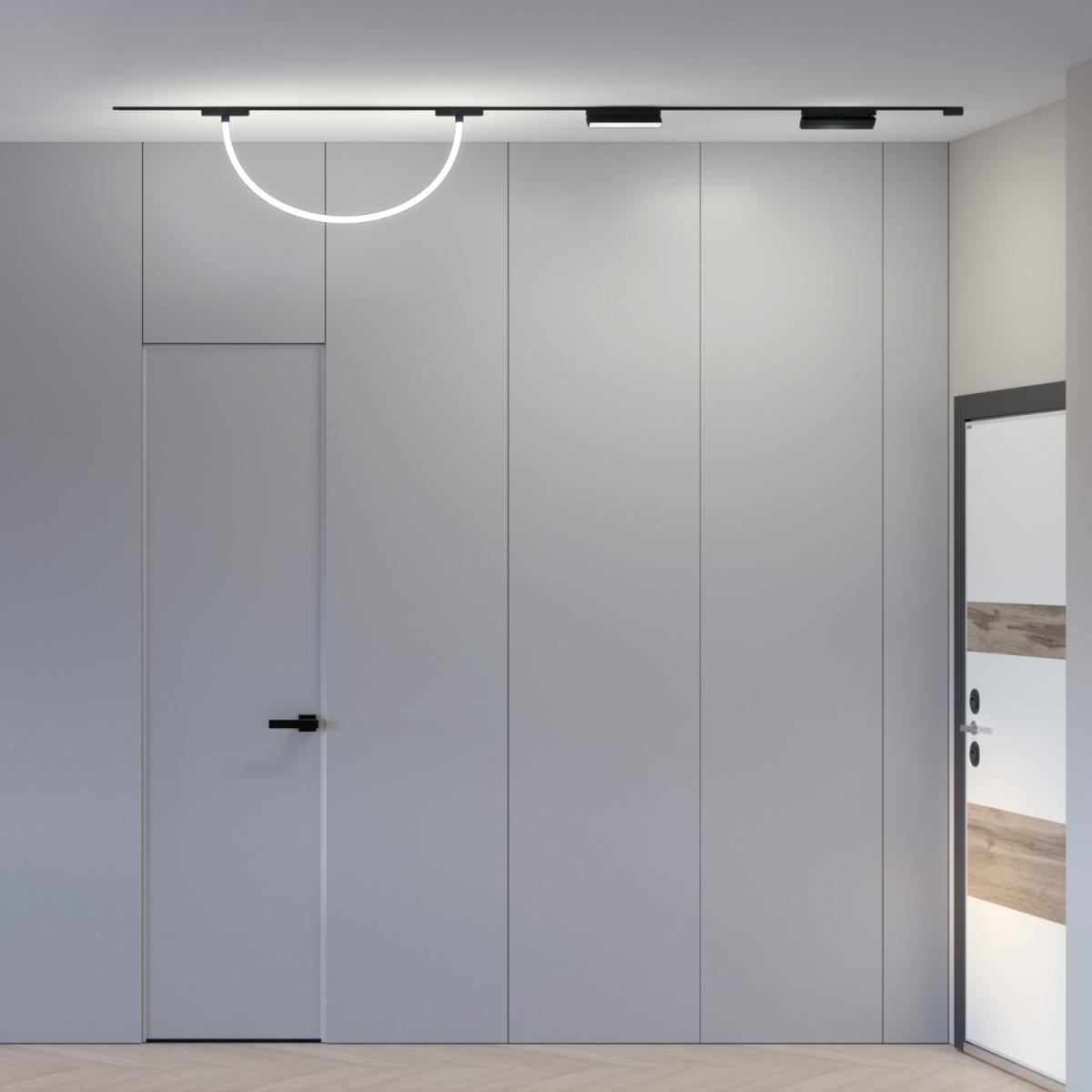 Трековый магнитный однофазный светильник Denkirs Air ray DK5327-BK