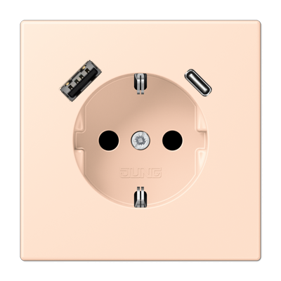 Розетка 2K+З USB Typ AC Jung LC1520-15CA228