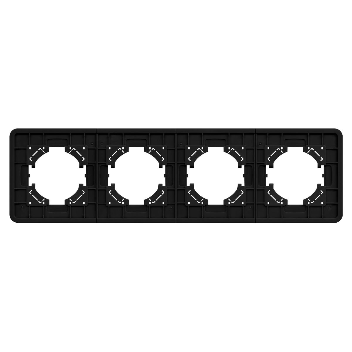 Рамка на 4 поста стеклянная Arlight FRM-OMALI-SFGS-4-BK 049717