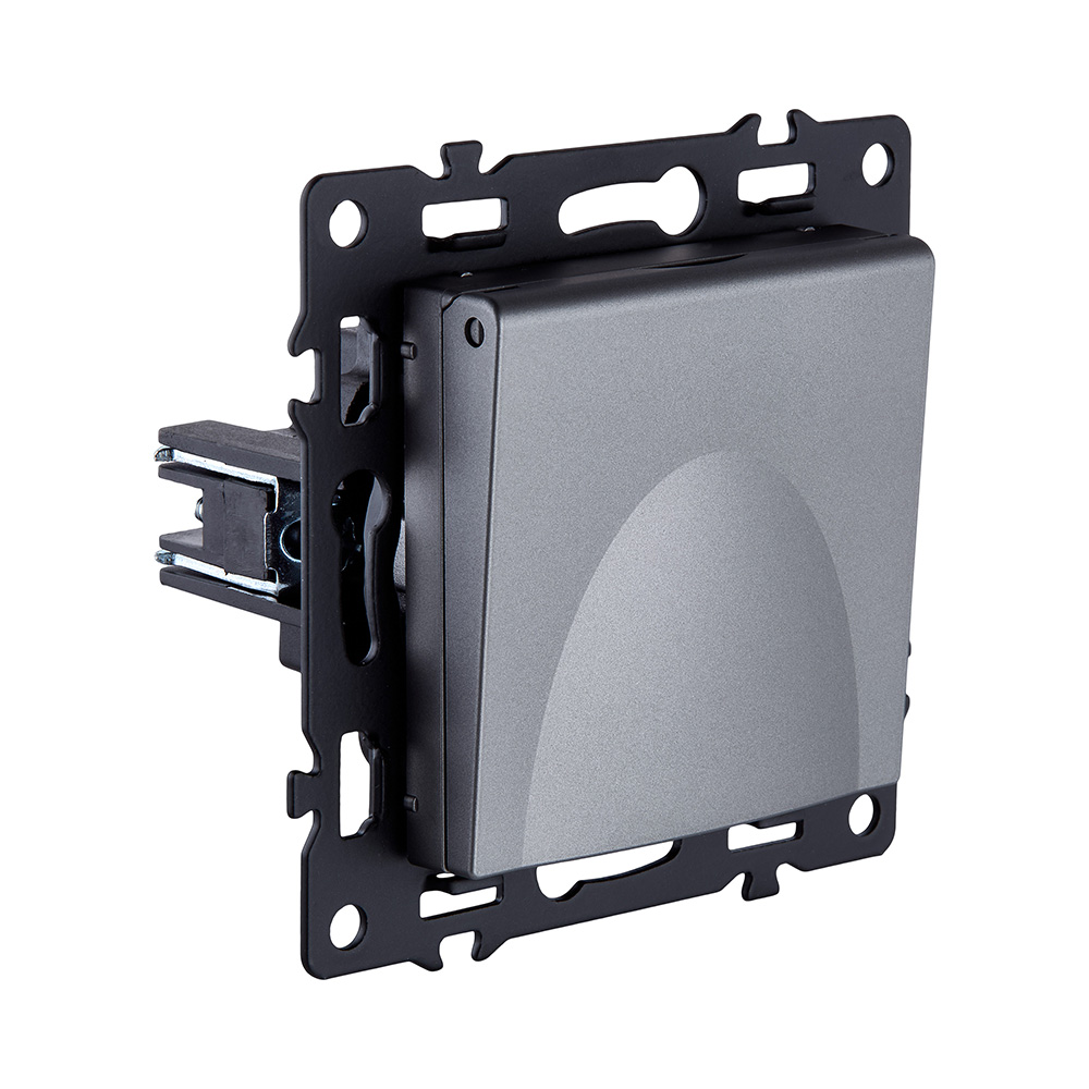 Розетка штепсельная SCHUKO 16A/250 В с крышкой, серый Kollinger Asthetik AS-015GY