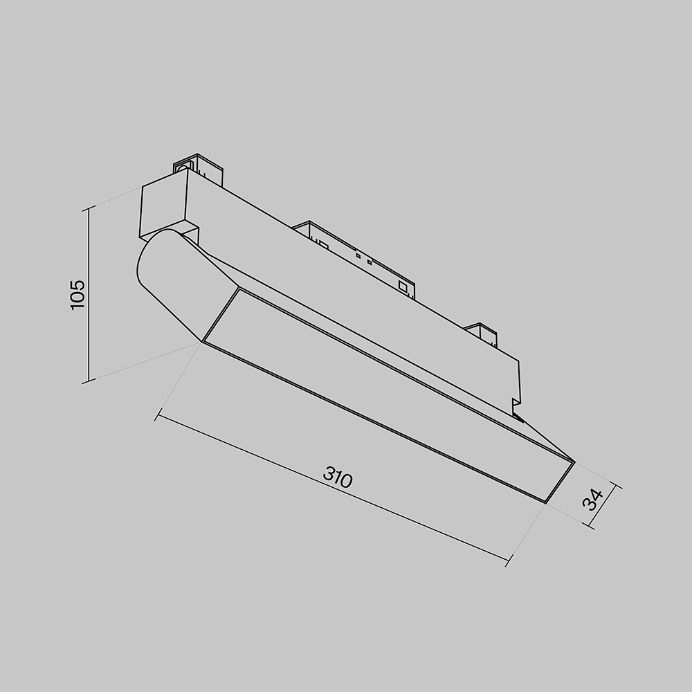 Трековый светильник для натяжного потолка Maytoni Technical Basis Rot TR075-2-20W4K-B