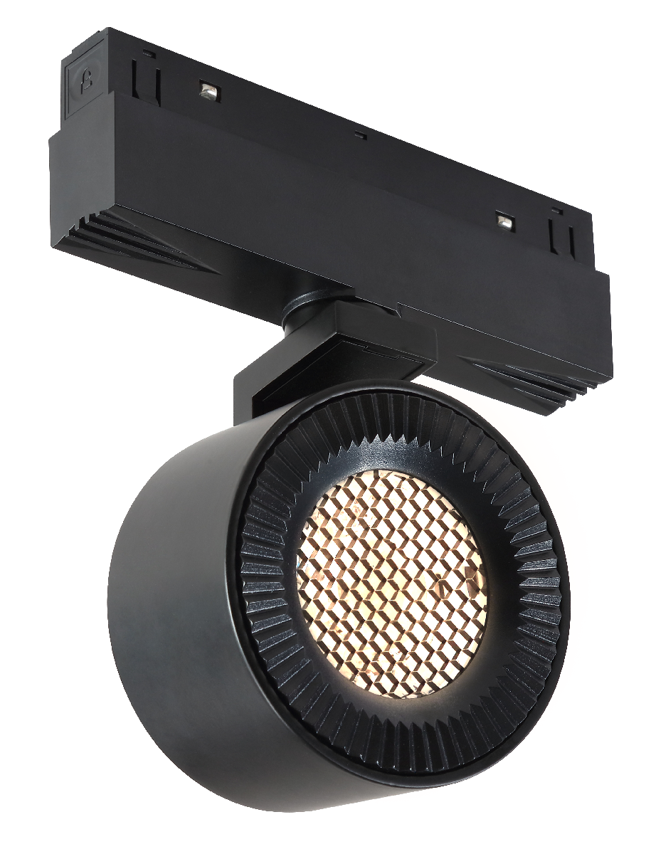 Трековый магнитный светильник iLedex Vision 4822-010-D82-12W-38DG-3000K BK (WALL WASHER)