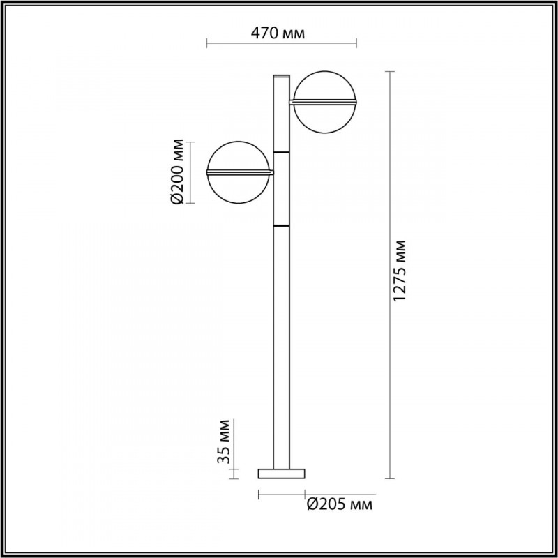 Садовый светильник Odeon Light 4832/2F