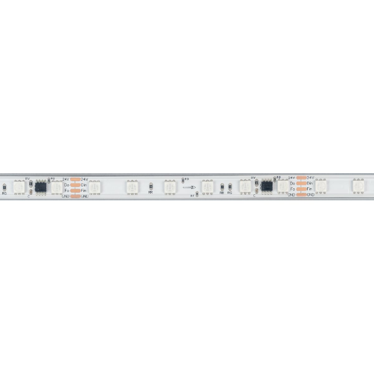 Светодиодная герметичная лента Arlight SPI-PS-B60-12mm 24V RGB-PX6-BPT (12 W/m, IP67, 5060, 5m) 039181