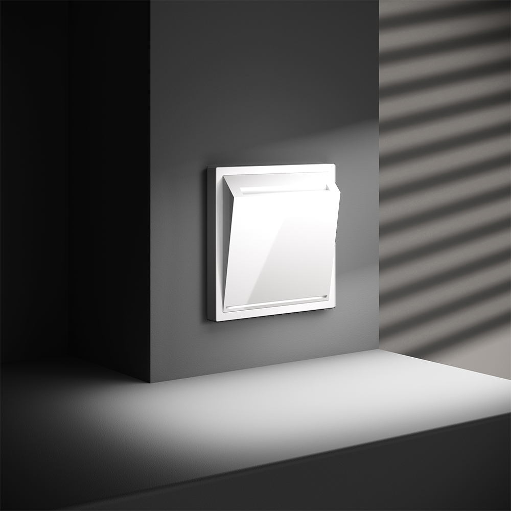 Выключатель встраиваемый Voltum S70 карточный 16А, (белый глянцевый) VLS010701