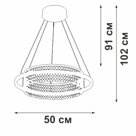 Подвесная led люстра Vitaluce V54000-0/1S