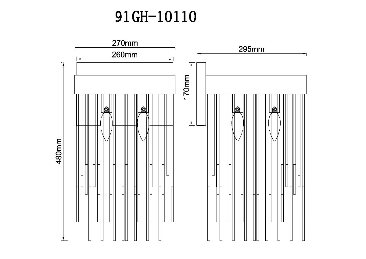 Настенный светильник Garda Decor 91GH-10110