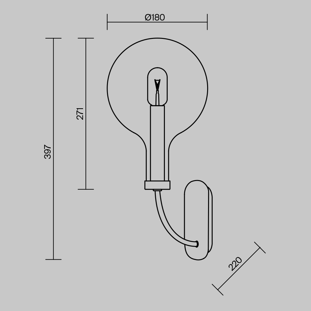 Бра Maytoni Status MOD333WL-01B