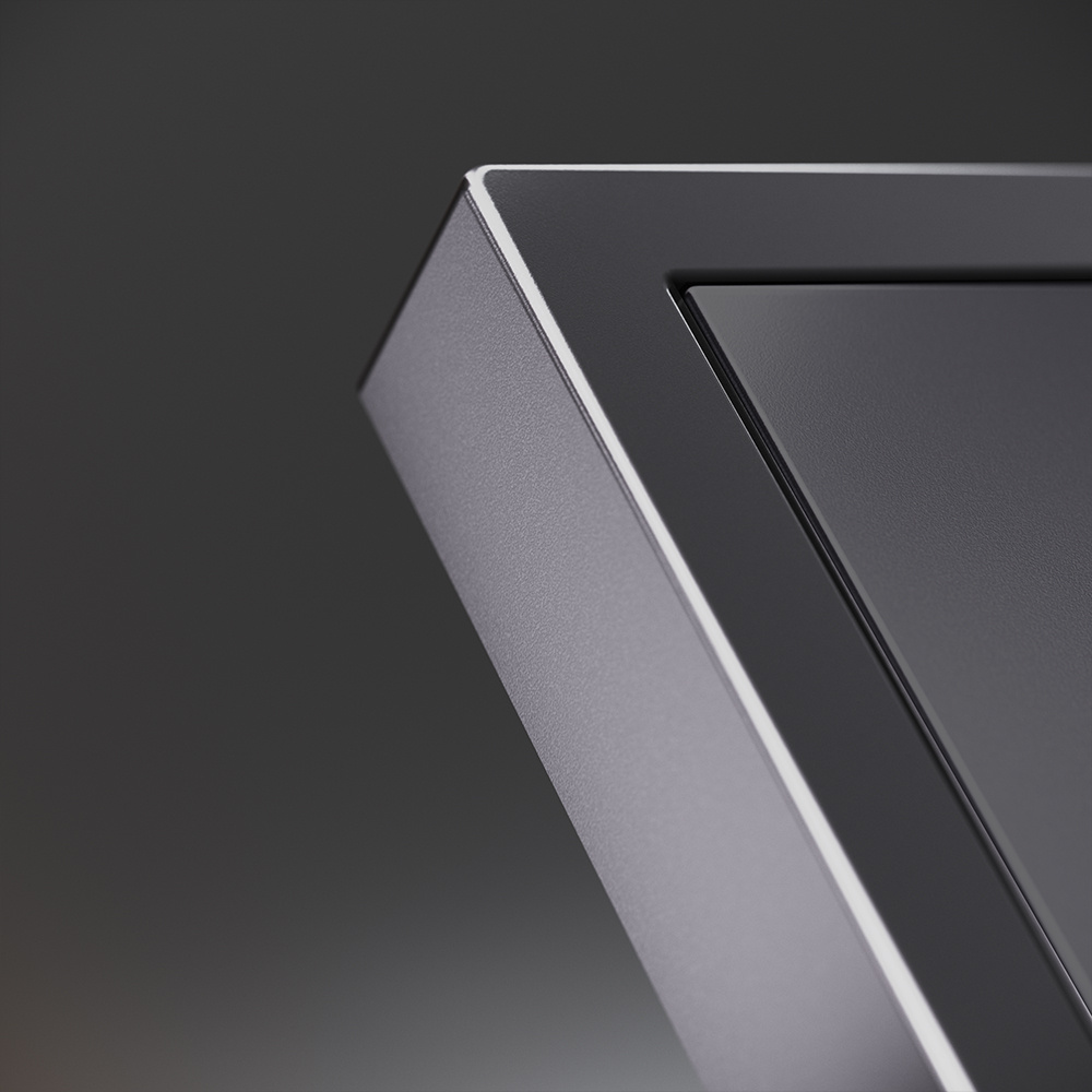 Клавиши для выключателя/переключателя двухклавишного S70 Metal (антрацит) Voltum VLSM000312