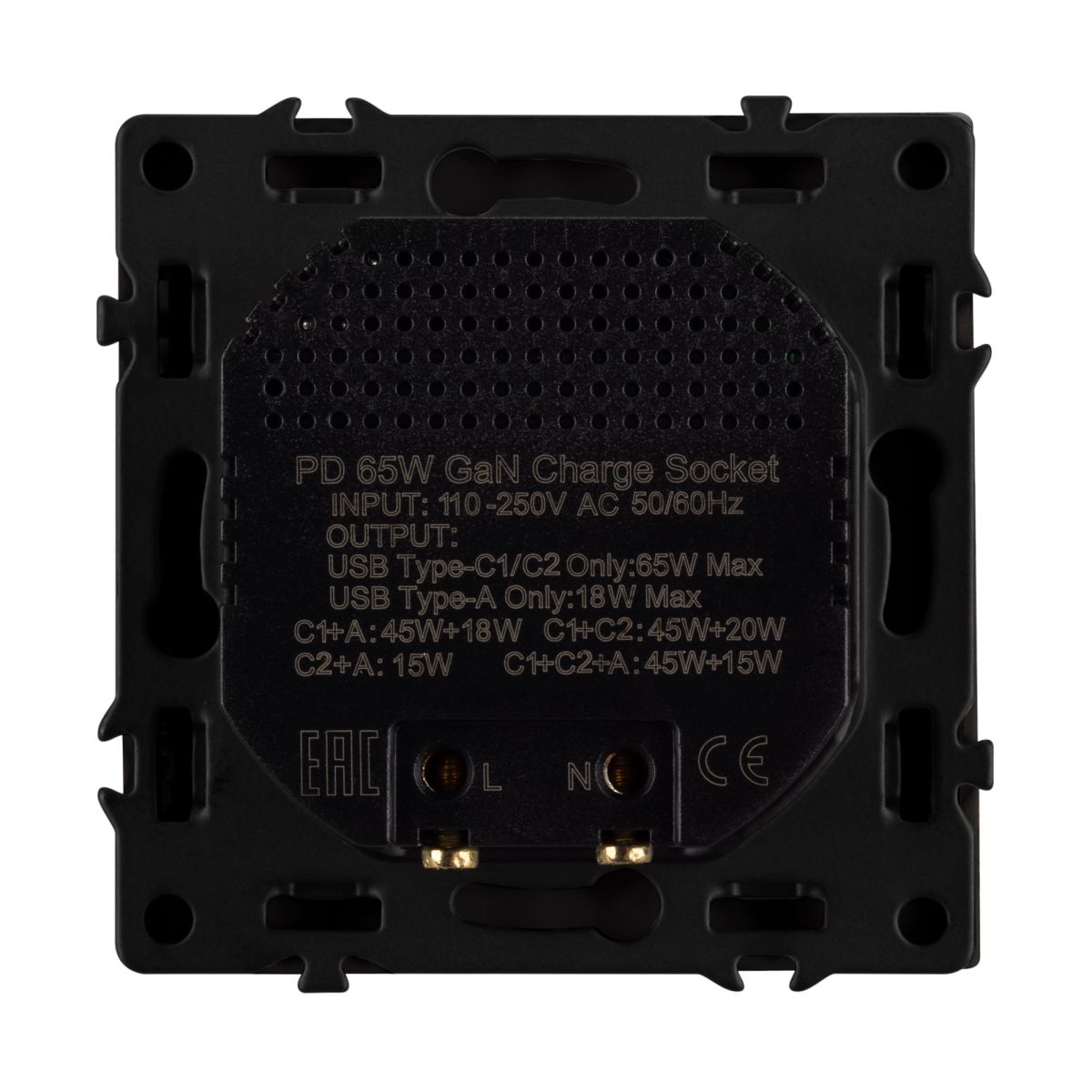 Механизм розетки с быстрой USB зарядкой Arlight SCT-NOBE-MUACC-SFPL-FC-GR (65W, QC3) 061837