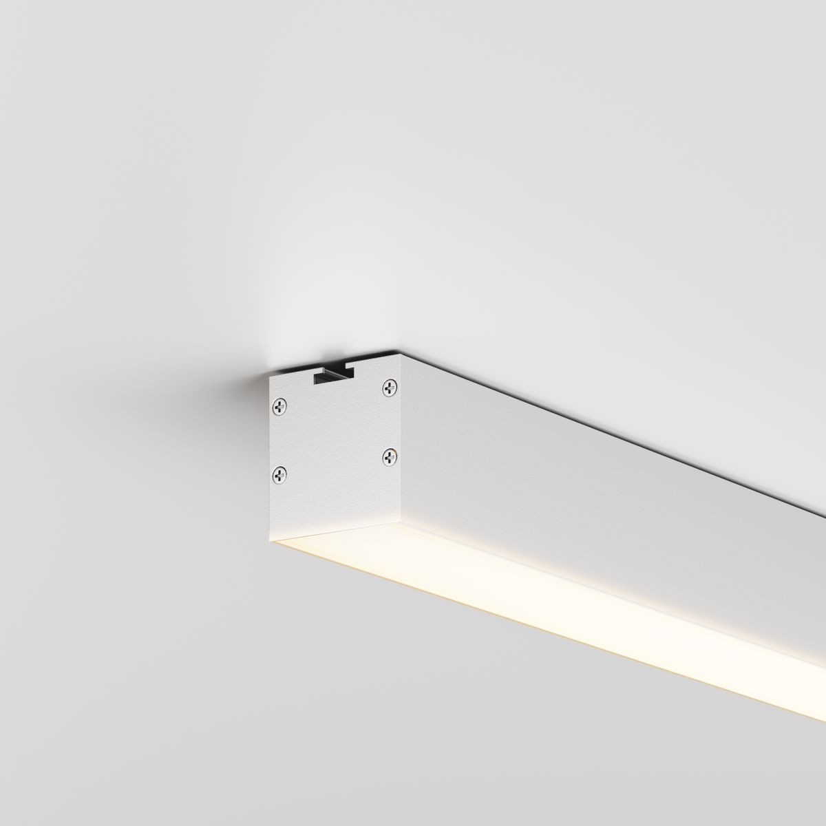 Линейный накладной светильник Maytoni Technical 3000K 35x35 (Серебро, 2 м) LL311007
