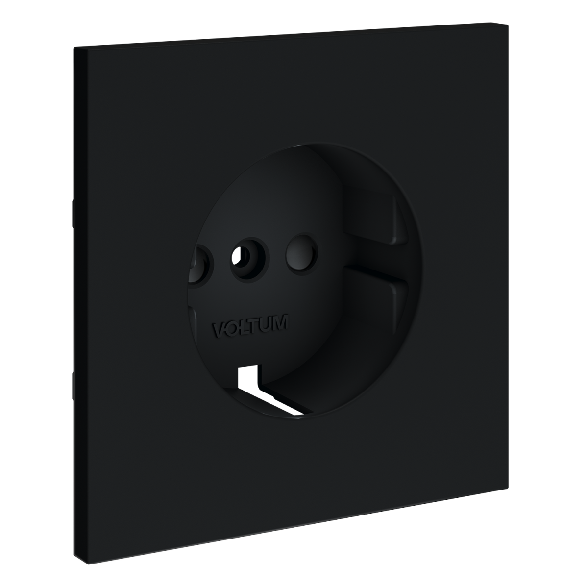 Накладка для розетки с заземлением и защитными шторками Voltum S70 (графит) VLS000707
