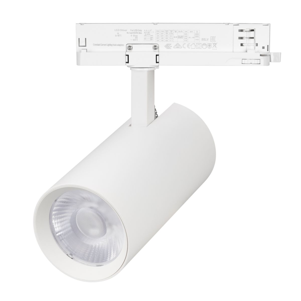 Трековый трехфазный светильник Arlight LGD-GERA-4TR-R90-40W Day4000 (WH, 15 deg, 230V, DALI) (IP20 Металл) 058820