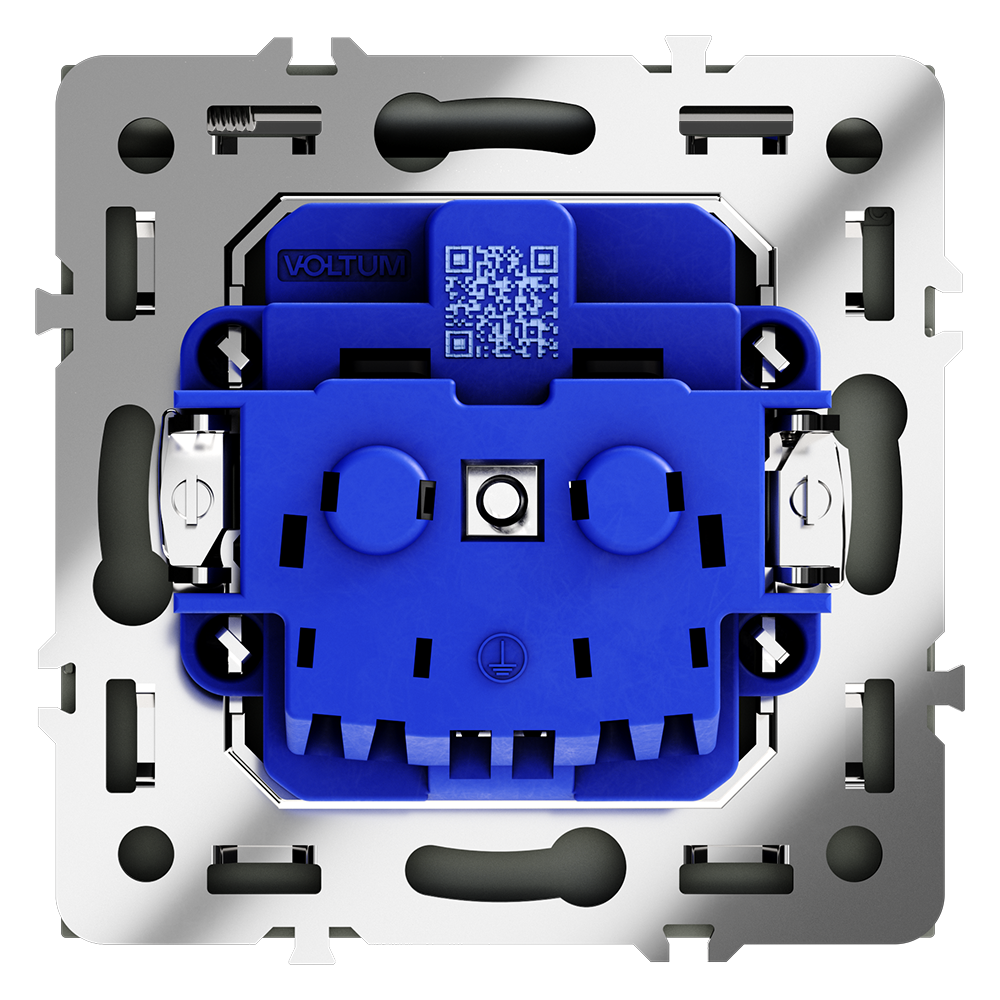 Розетка с защитными шторками и крышкой Voltum S70 VLS040308