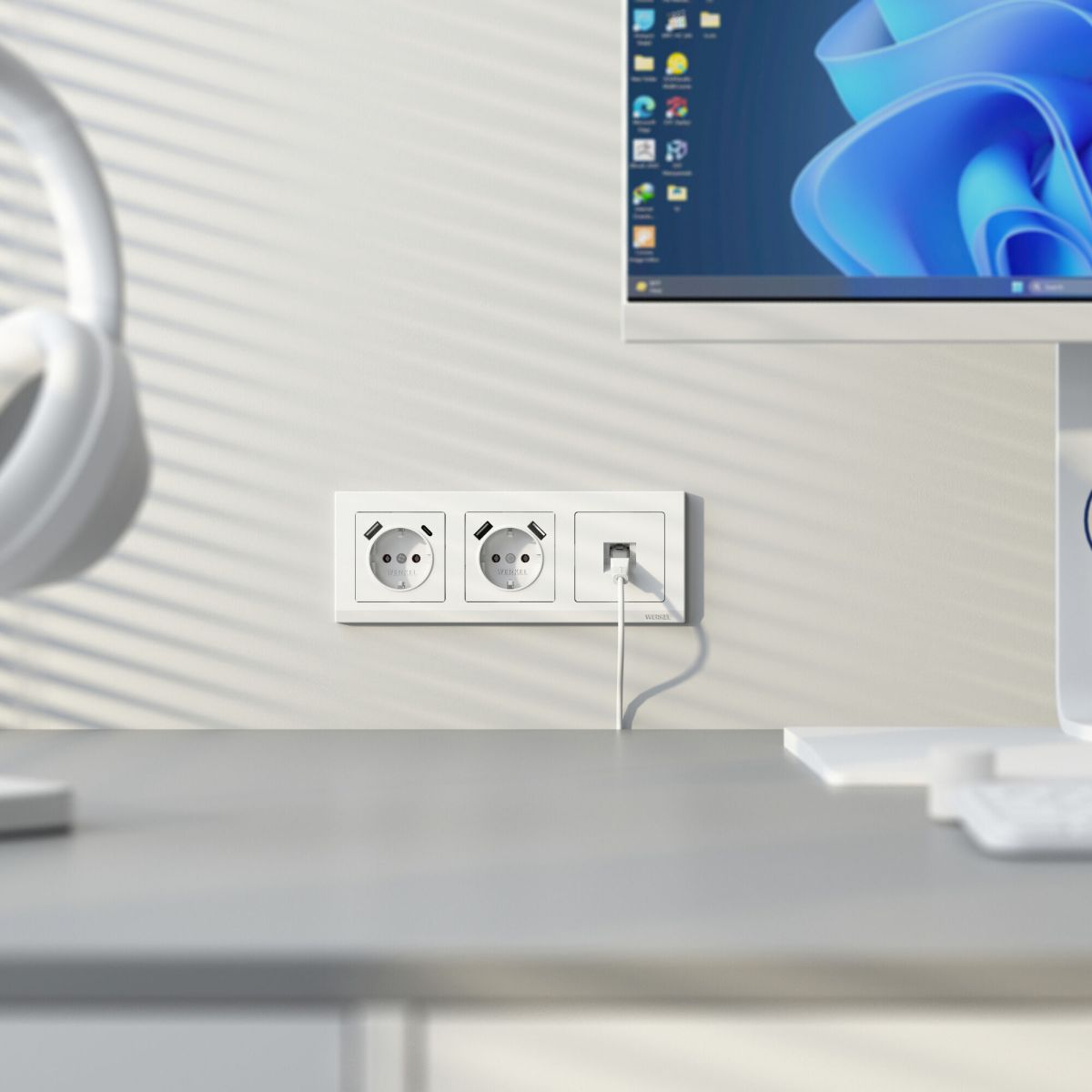 Розетка с/з со шторками и USB тип A+C Werkel W1171761 4690389213267 a069613