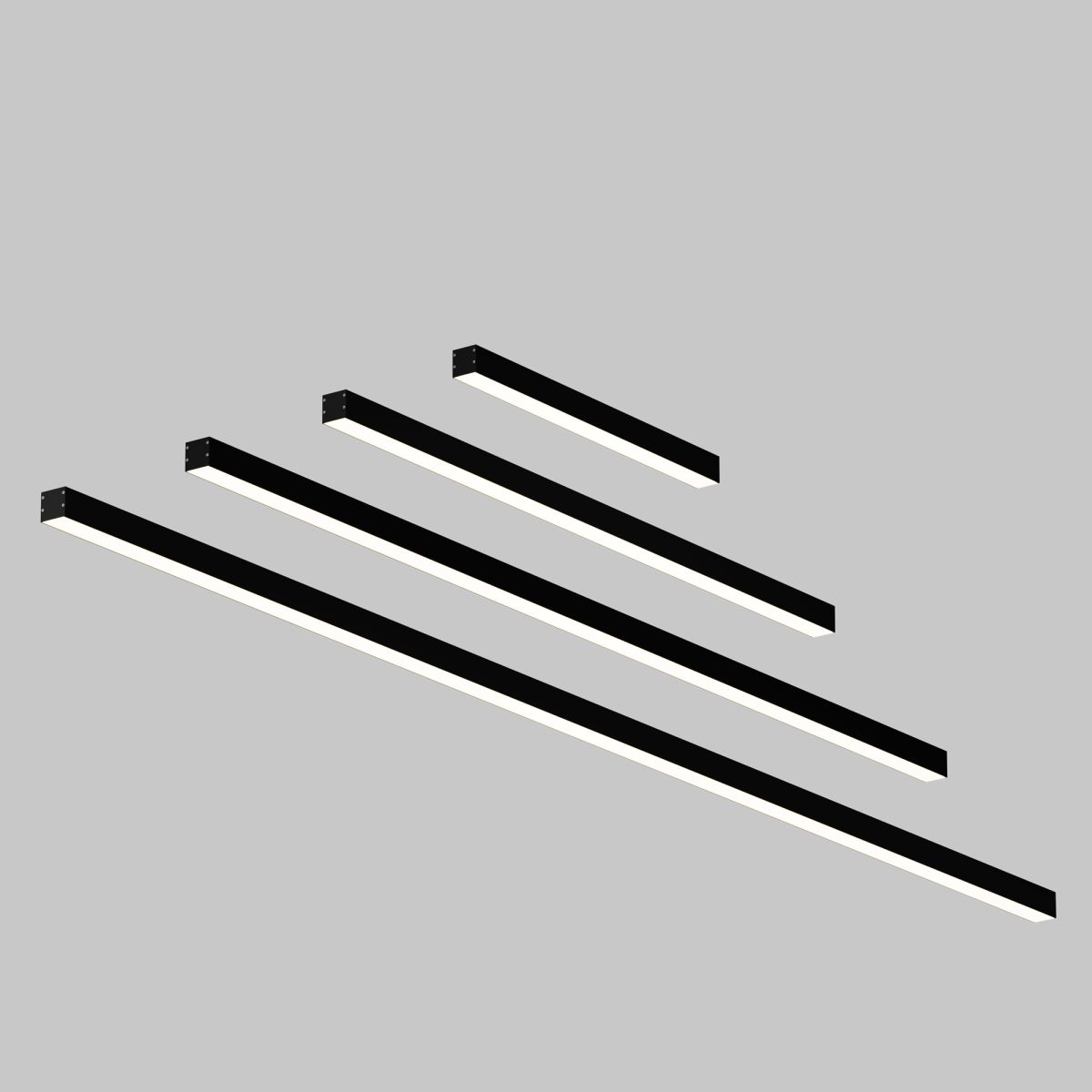 Линейный накладной светильник Maytoni Technical 4000K 35x35 (Черный, 1 м) LL311012