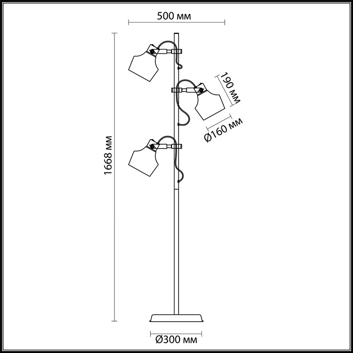 Торшер Odeon Light Osta 4084/3F