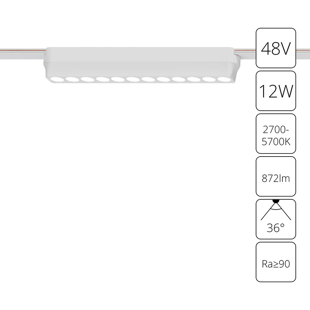 Трековый магнитный светильник Arte Lamp Rapid A2954PL-1WH