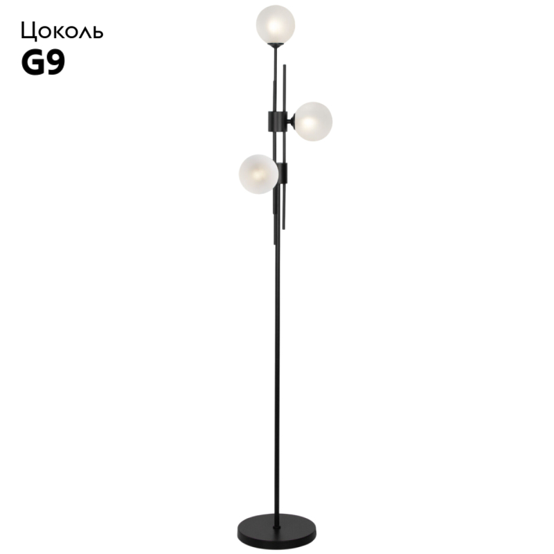 Торшер Eurosvet Volver 01383/3 черный a066797