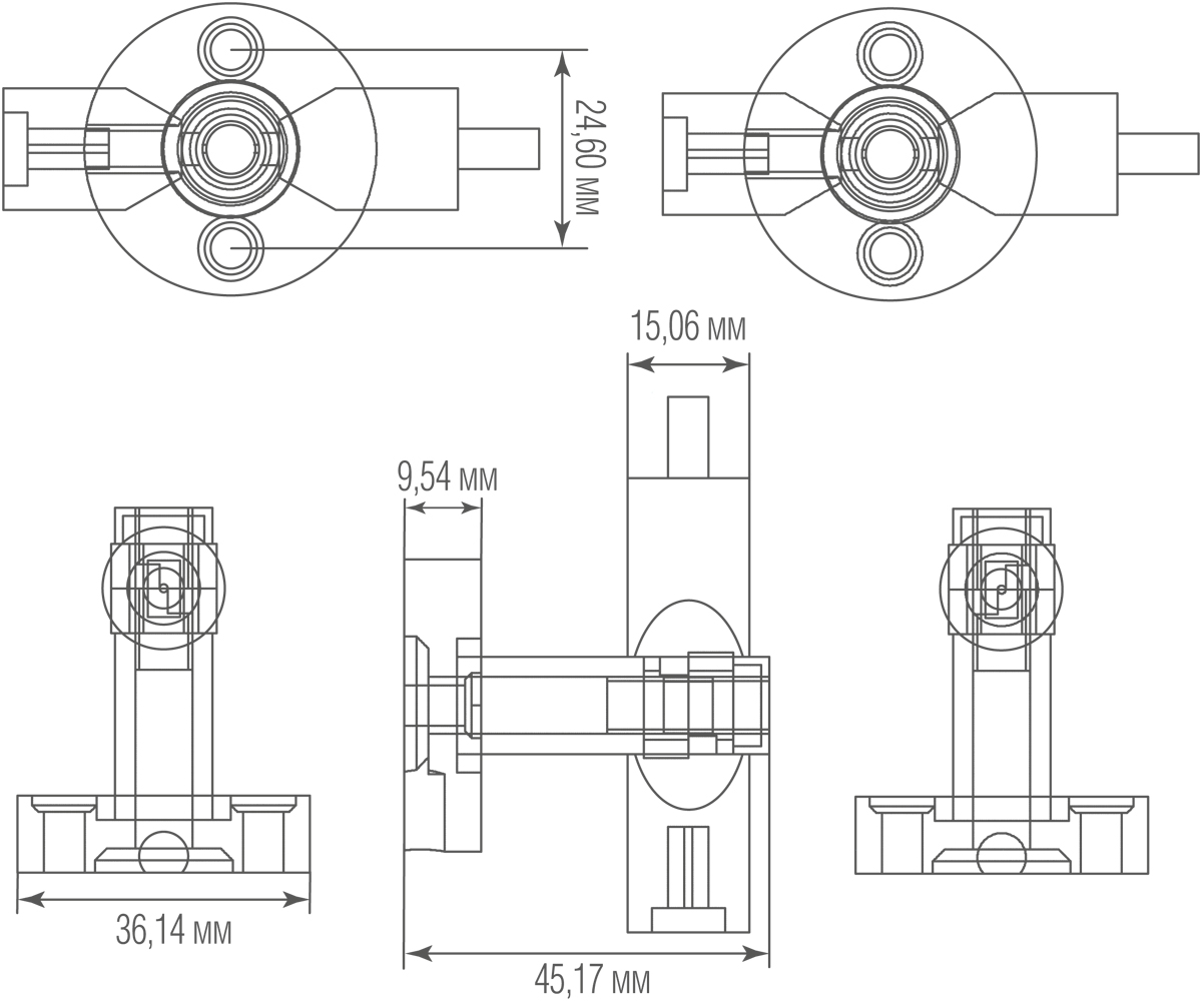 Токопроводящий угловой соединитель Donolux Scroll Line L Connector DL20651 B 15-180