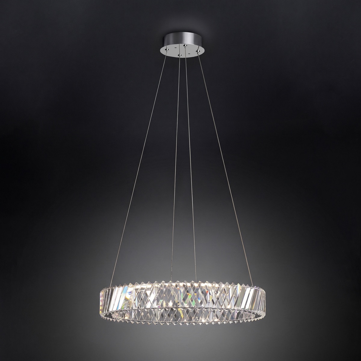 Подвесной светильник Eurosvet 101004 LED Никель хрусталь Strotskis a071451