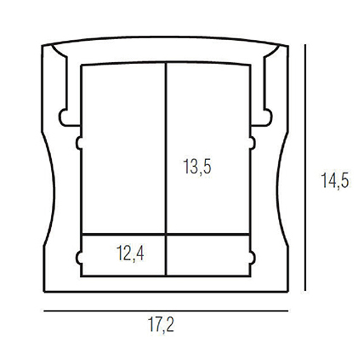 Накладной алюминиевый профиль Donolux DL18505RAL9003