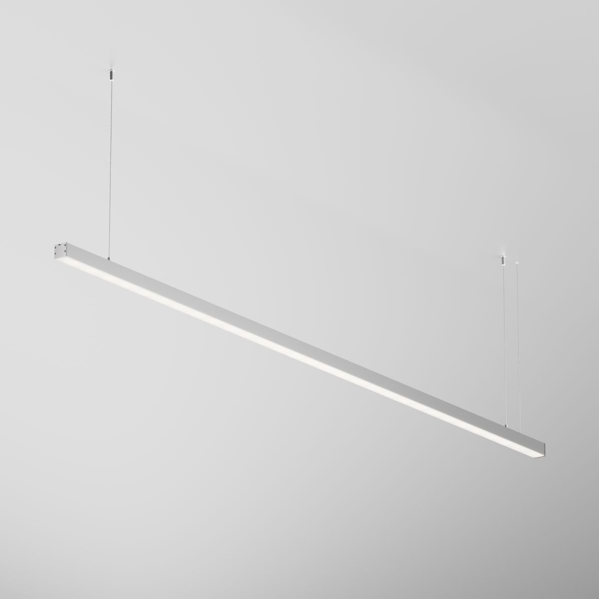 Линейный подвесной светильник Maytoni Technical 4000K 35x35 (Серебро, 2 м) LL312008