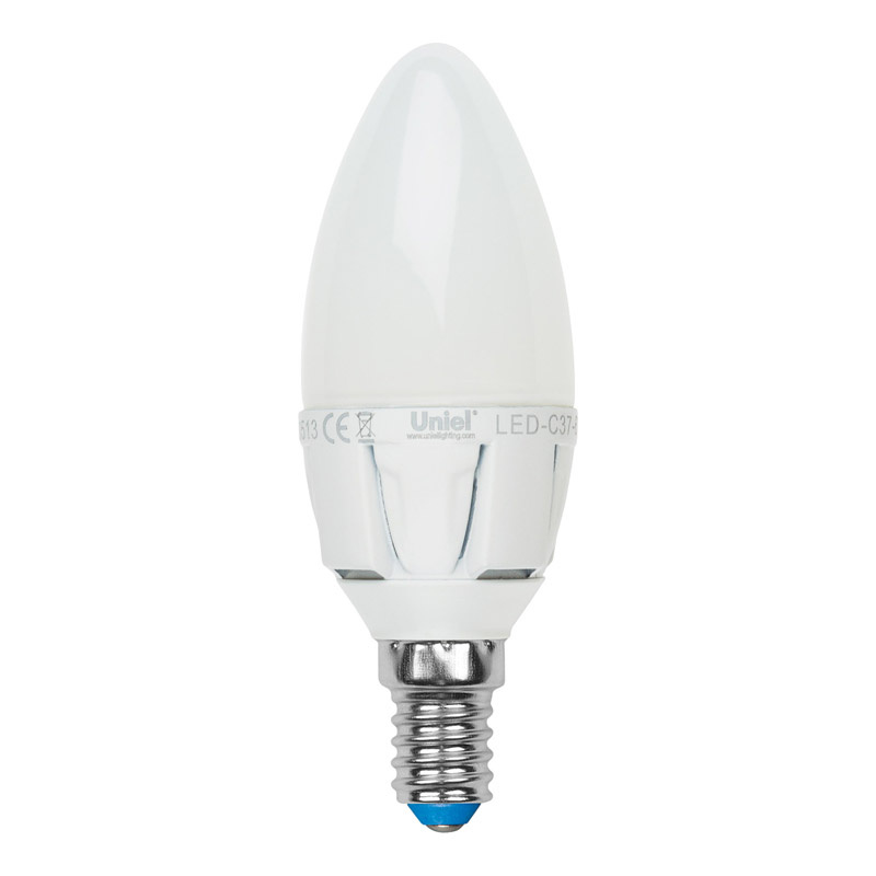 Лампа светодиодная (07889) Uniel E14 6W 4500K матовая LED-C37-6W/NW/E14/FR ALP01WH