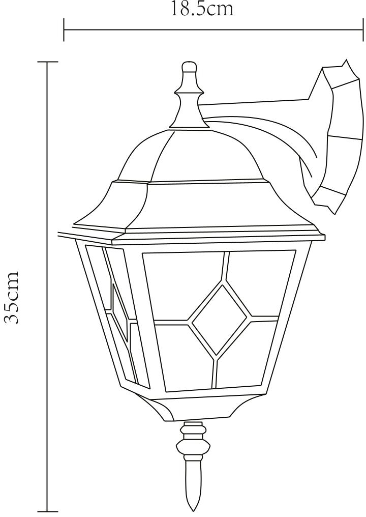 Уличный настенный светильник Arte Lamp Bremen A1012AL-1BN