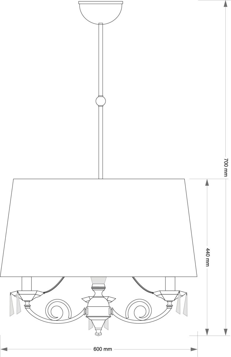 Подвесная люстра Kutek Monza MON-ZWD-3 (P/A)
