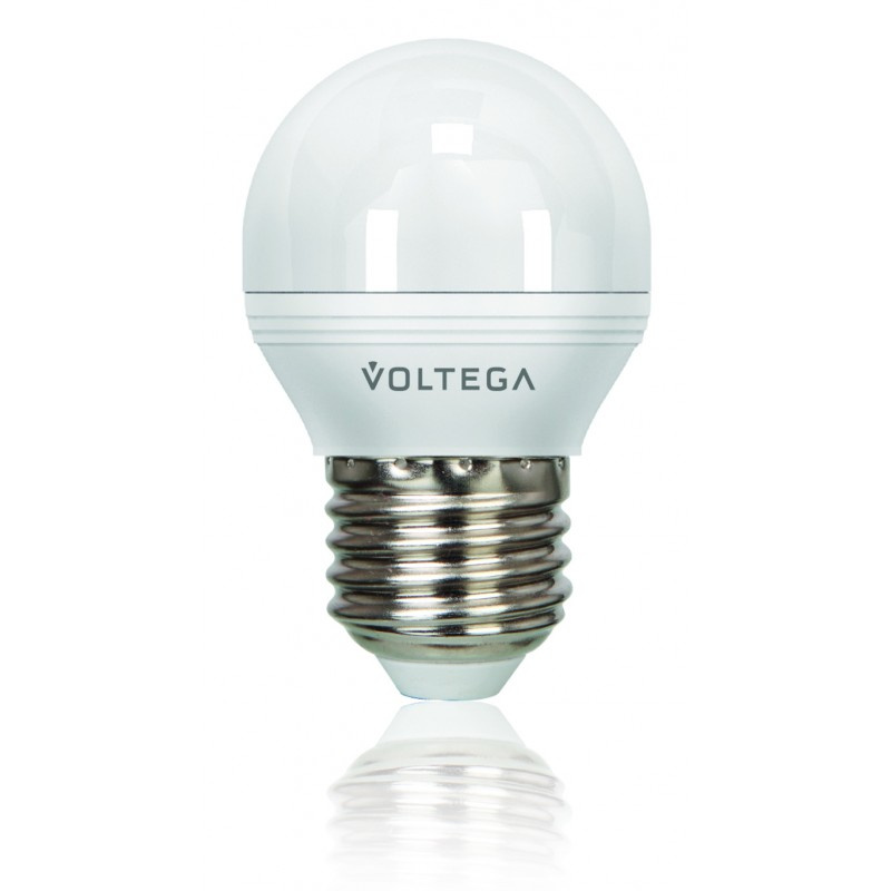 Лампа светодиодная диммируемая Voltega E27 6W 2800К шар матовый VG2-G2E27warm6W-D 5495