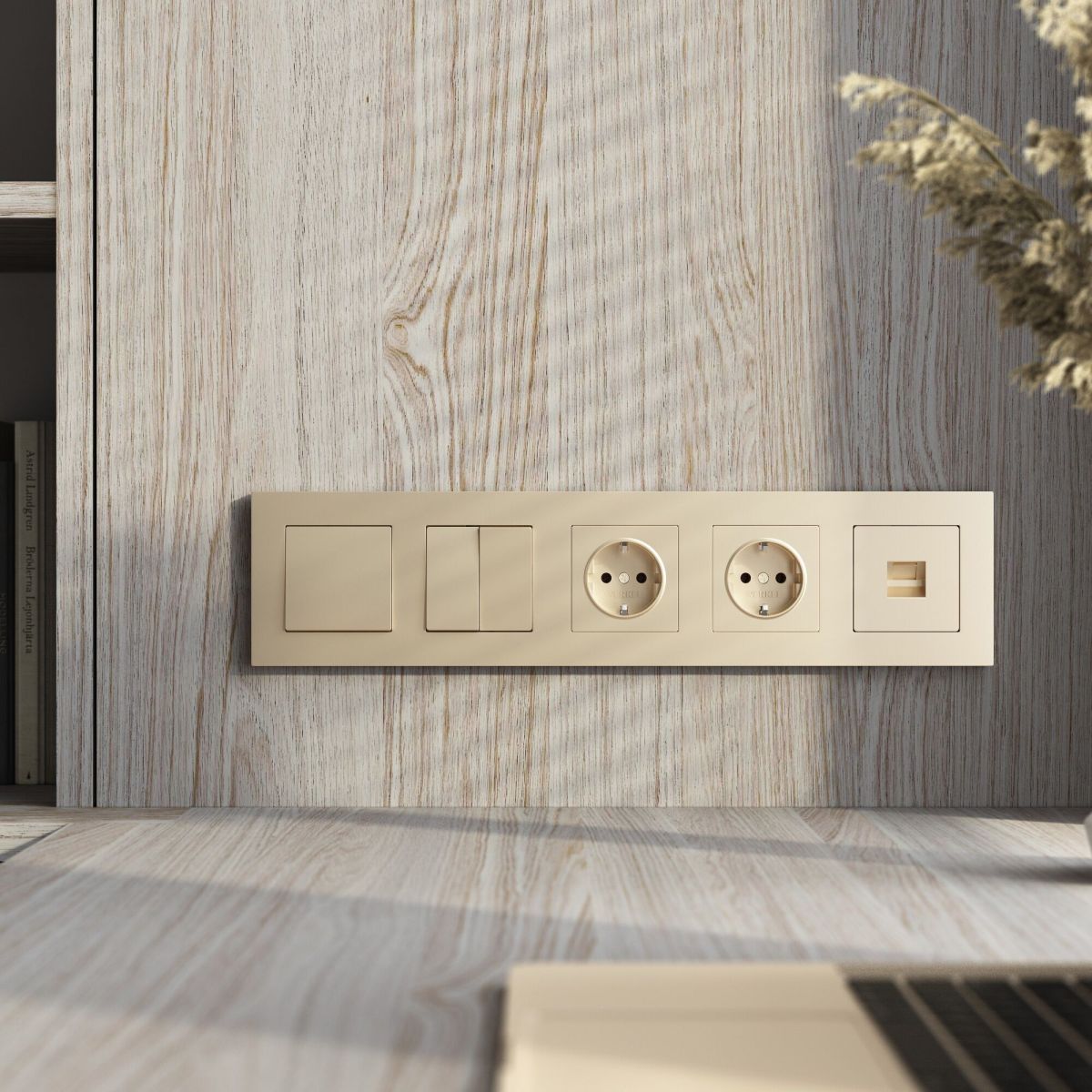 Рамка на 5 постов Werkel Slab (шампань софт) W0052911 4690389218460 a071627