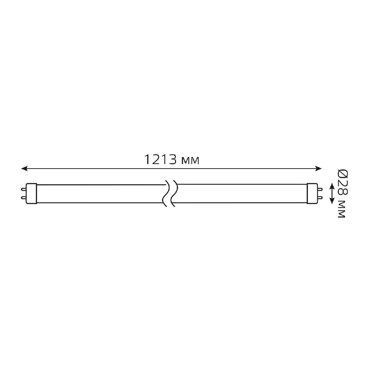 Лампа светодиодная Gauss G13 20W 6500K матовая 93039