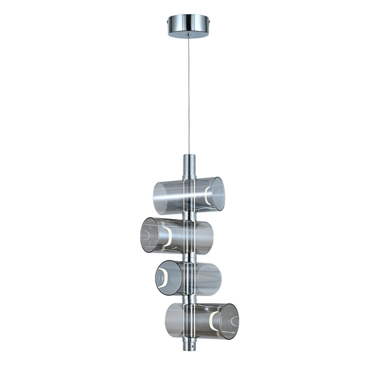 Подвесной светильник цилиндрический Indigo Equilibrio 11076/1P Chrome V000216L