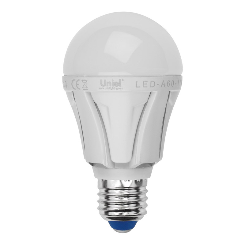 Лампа светодиодная (UL-00000688) Uniel E27 11W 4500K матовая LED-A60-11W/NW/E27/FR/DIM PLP01WH
