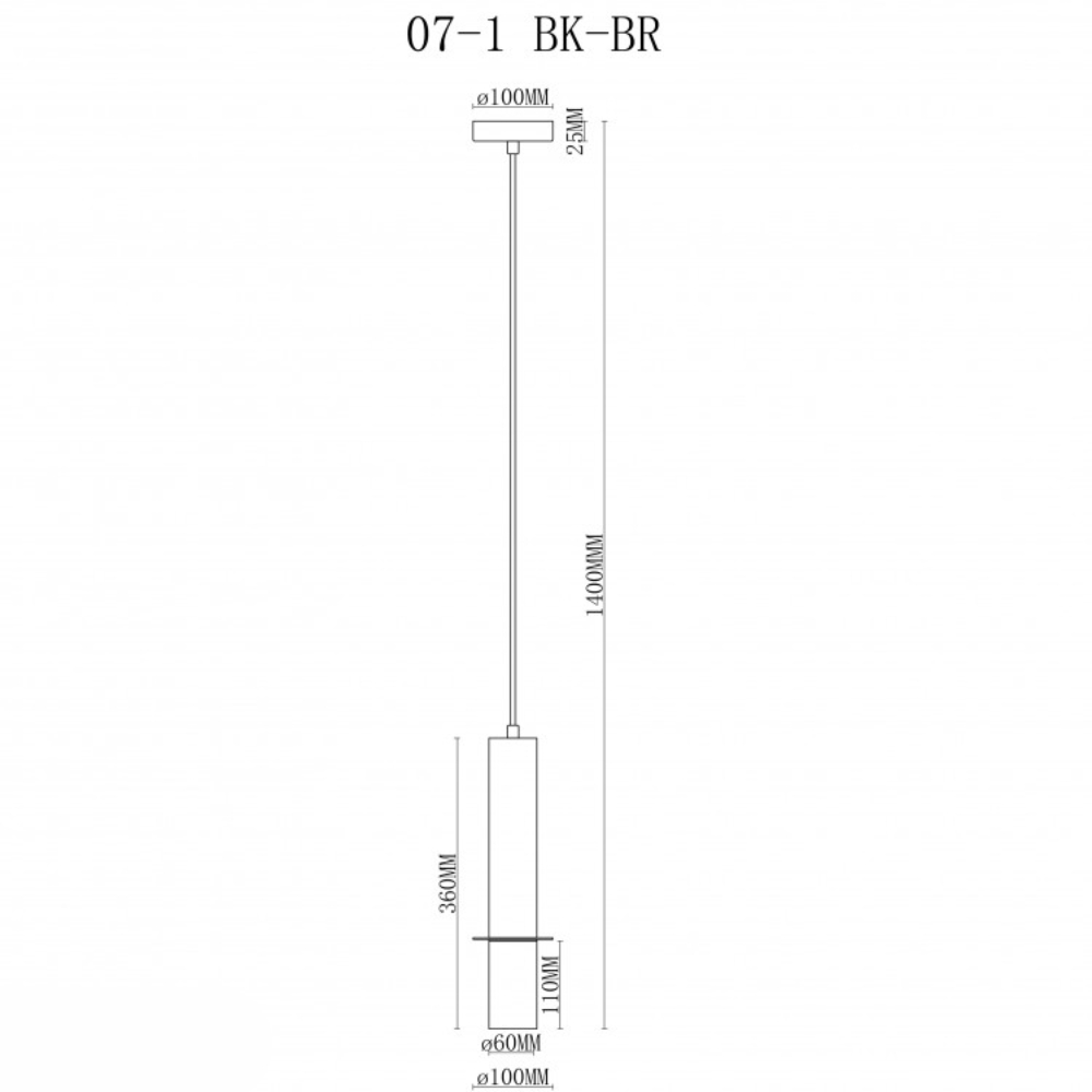 Подвесной светильник iLamp Lofty 10705-1 BK-BR