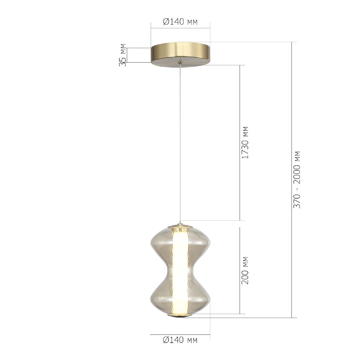 Подвесной светильник ST Luce Spine SL6136.203.01