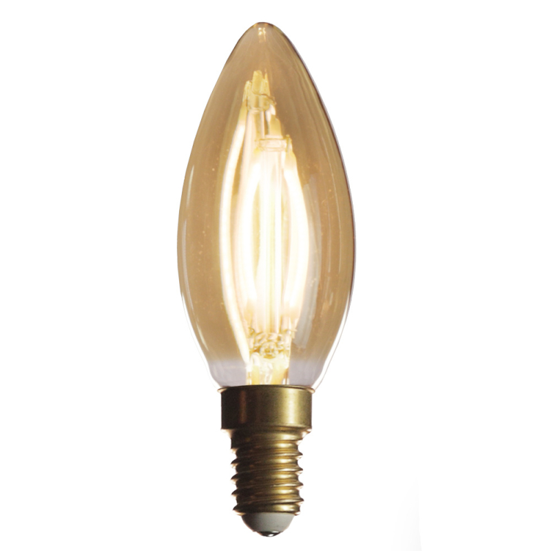 Лампа светодиодная филаментная диммируемая Sun Lumen E14 4W 2200K золотая 057-097