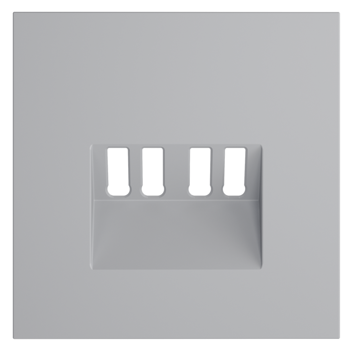 Накладка для розетки акустической 4-местной  Voltum S70 (серый) VLS001516
