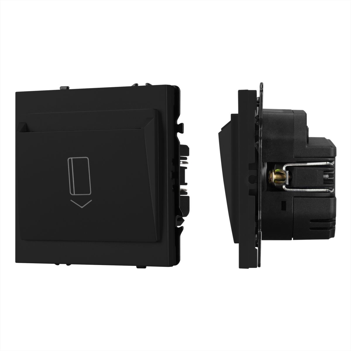 Выключатель карточный магнитный софт-тач черный оникс Arlight SWT-CRD-SFPL-BK (250V, 25A) 064401