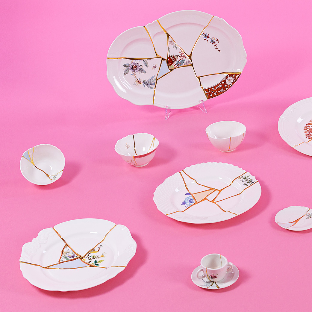 Десертная тарелка Seletti Kintsugi 09602