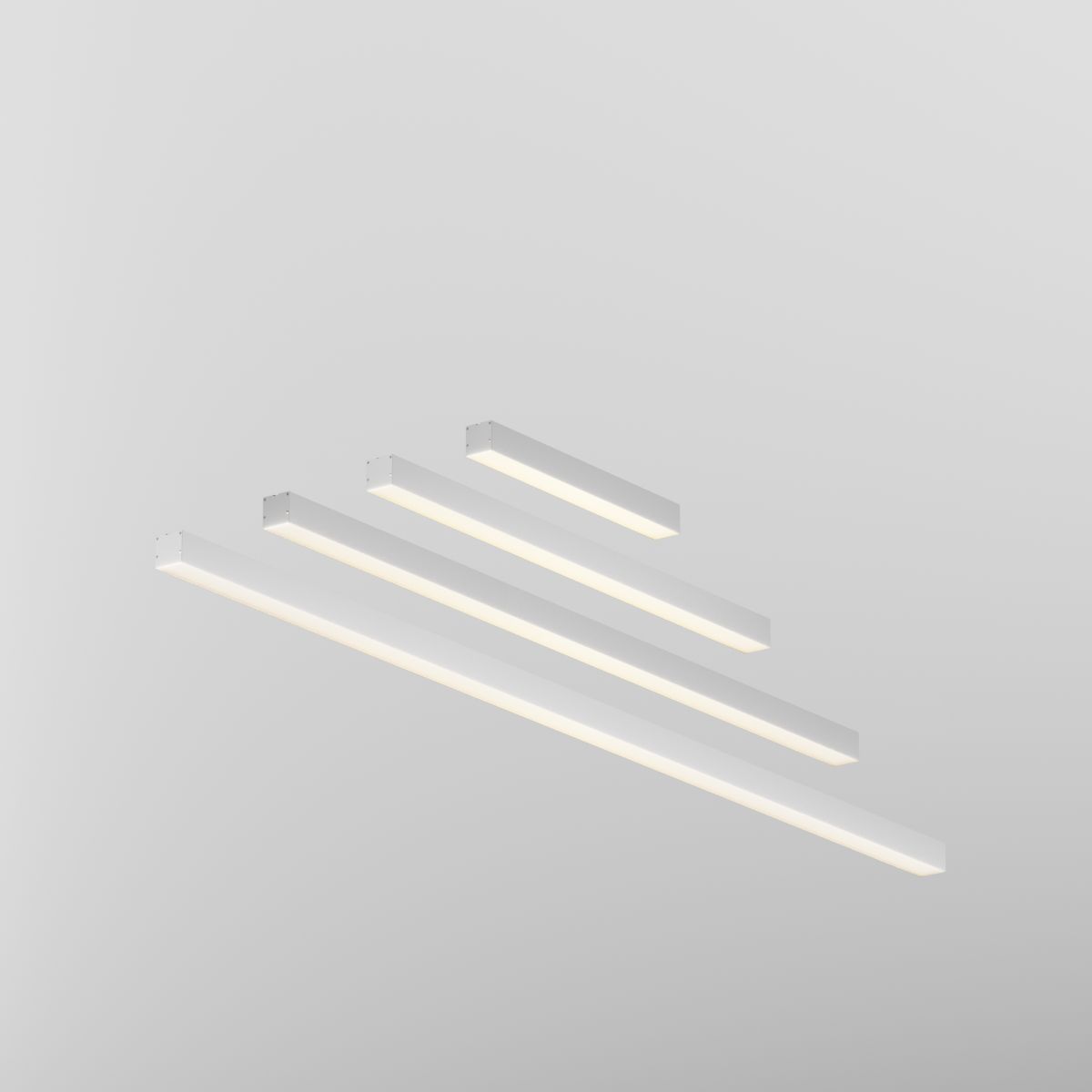 Линейный накладной светильник Maytoni Technical 3000K 50x50 (Серебро, 1 м) LL311019