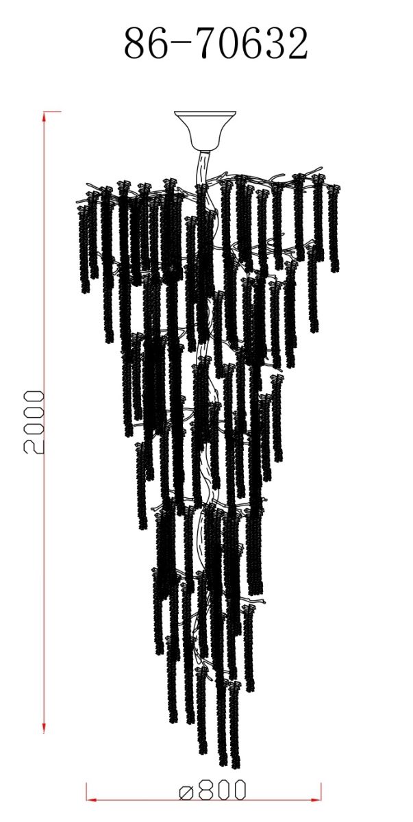 Каскадная люстра Garda Decor 86-70632