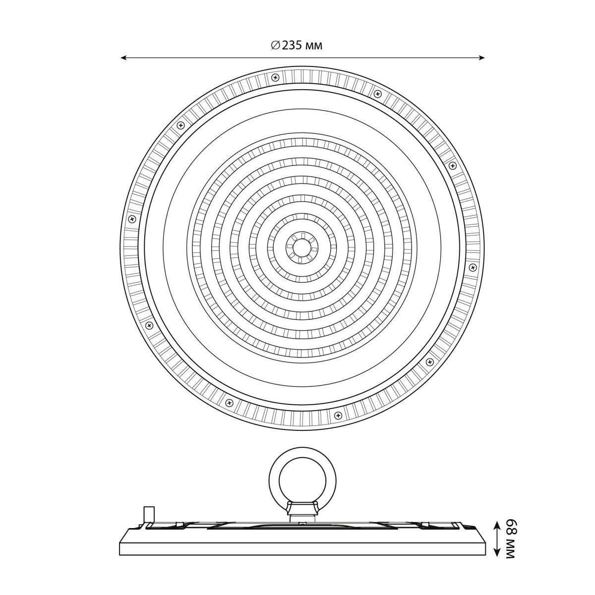 Промышленный светильник Uniel ULY-U37D-100W/6500K IP65 GREY UL-00012784
