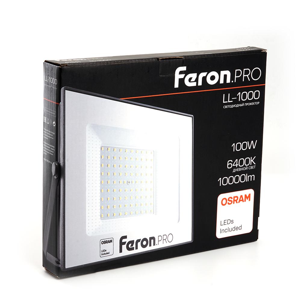 Светодиодный прожектор Feron LL-1000 100W 6400K 41541