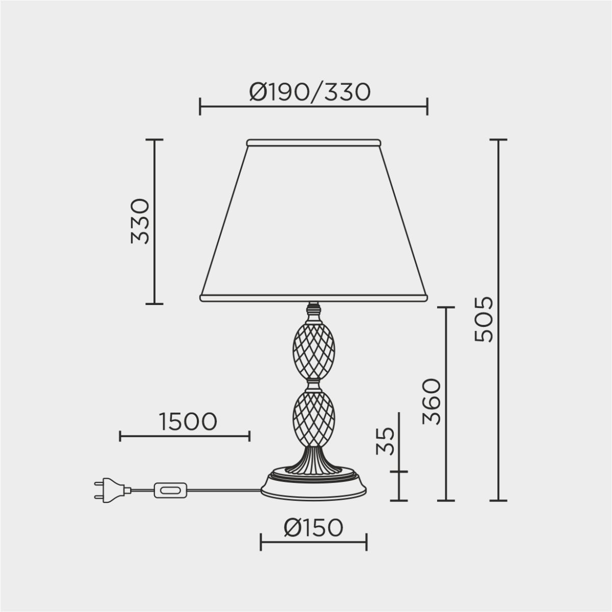 Настольная лампа LED4U L9928 GD