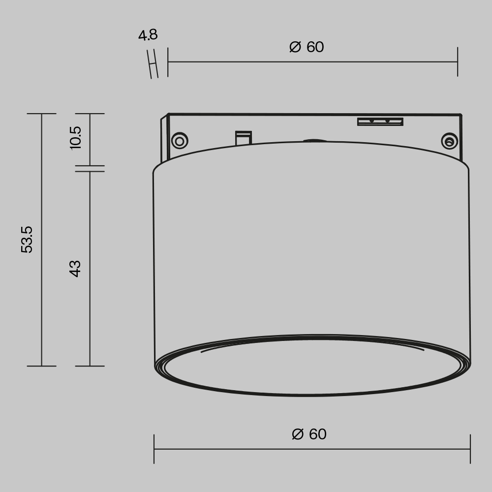 Трековый магнитный светильник Maytoni Alfa S TR188-1-5W3K-M-BW