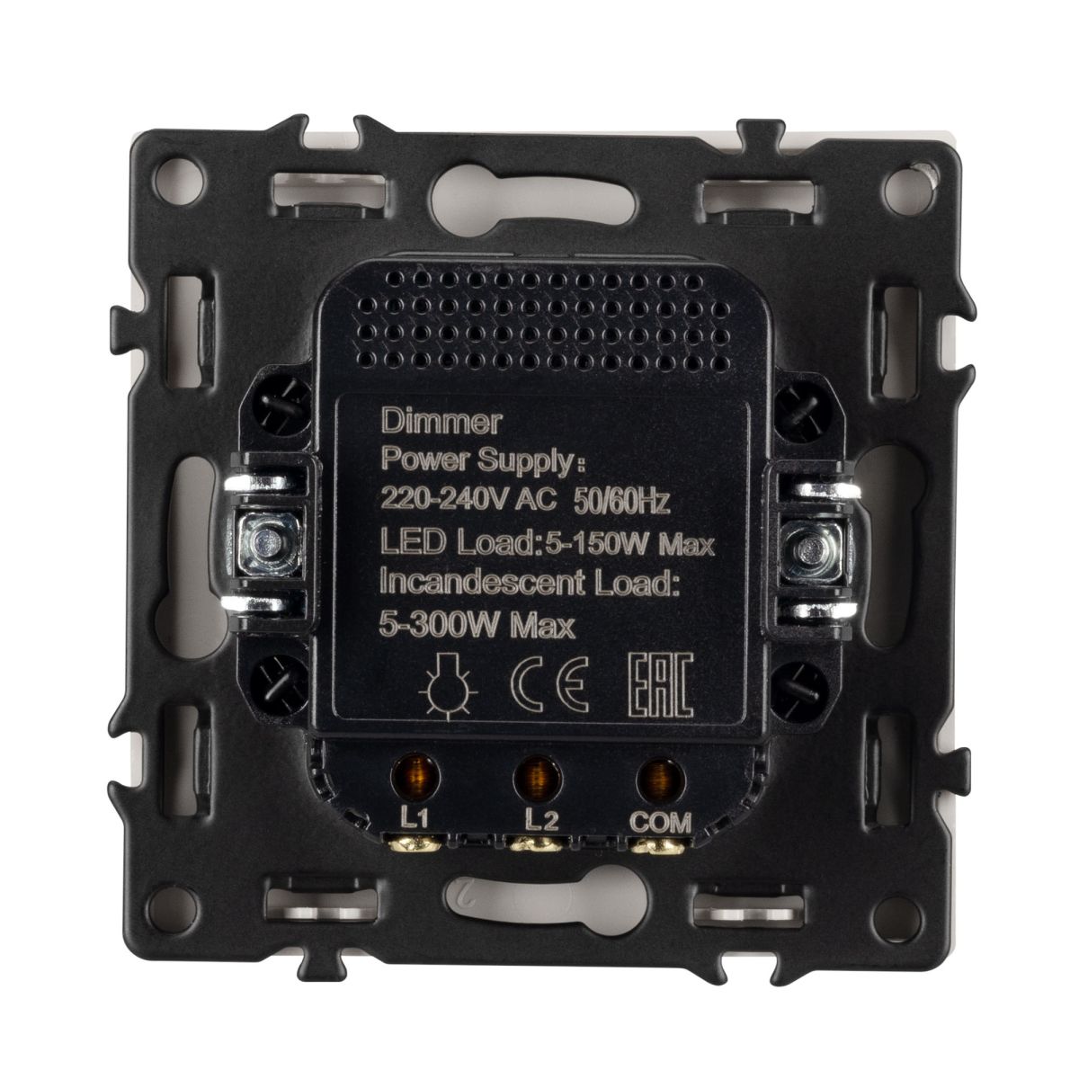 Светорегулятор задний фронт TRIAC черный оникс софт-тач Arlight SWT-DLR-SFPL-BK (250V, 300W) (Черный оникс) 054325(2)