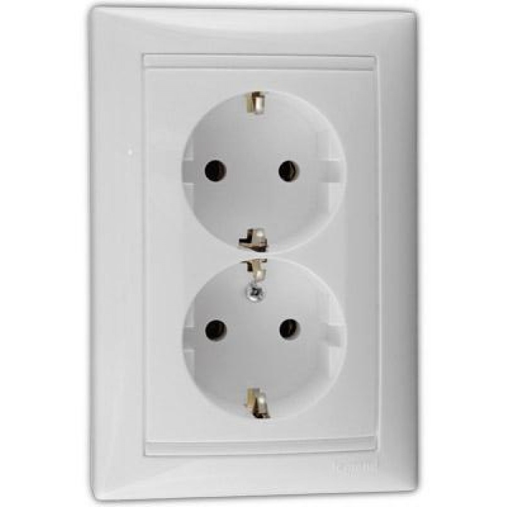 

Розетка 2x2К+З Legrand Valena 16A 250V с/з винтовой зажим белая 774400