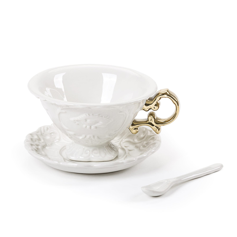 Блюдце с чашкой I-Tea Seletti I-Wares Gold 9868